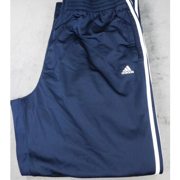 Adidas Men’s Track Pants Navy Blue White Stripe Snap Button Tear-Away Size XL - Picture 11 of 11